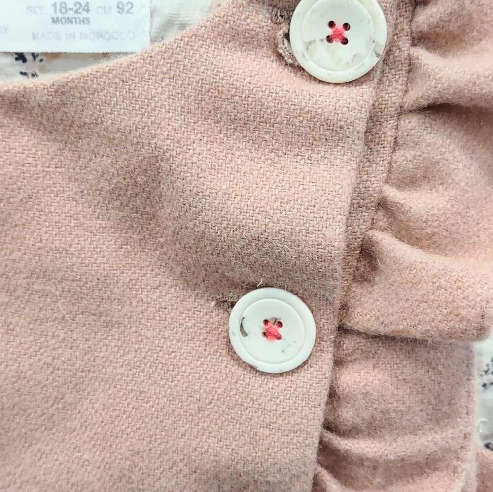 Zara Ruffle Button Pinafore Dress - Picture 2 of 4